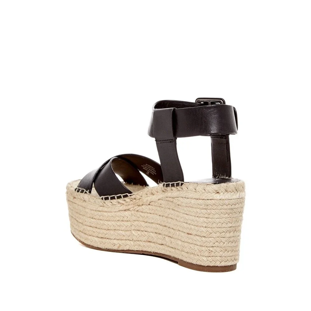 NWOB Marc Fisher Randall Platform Wedge Leather Sandal